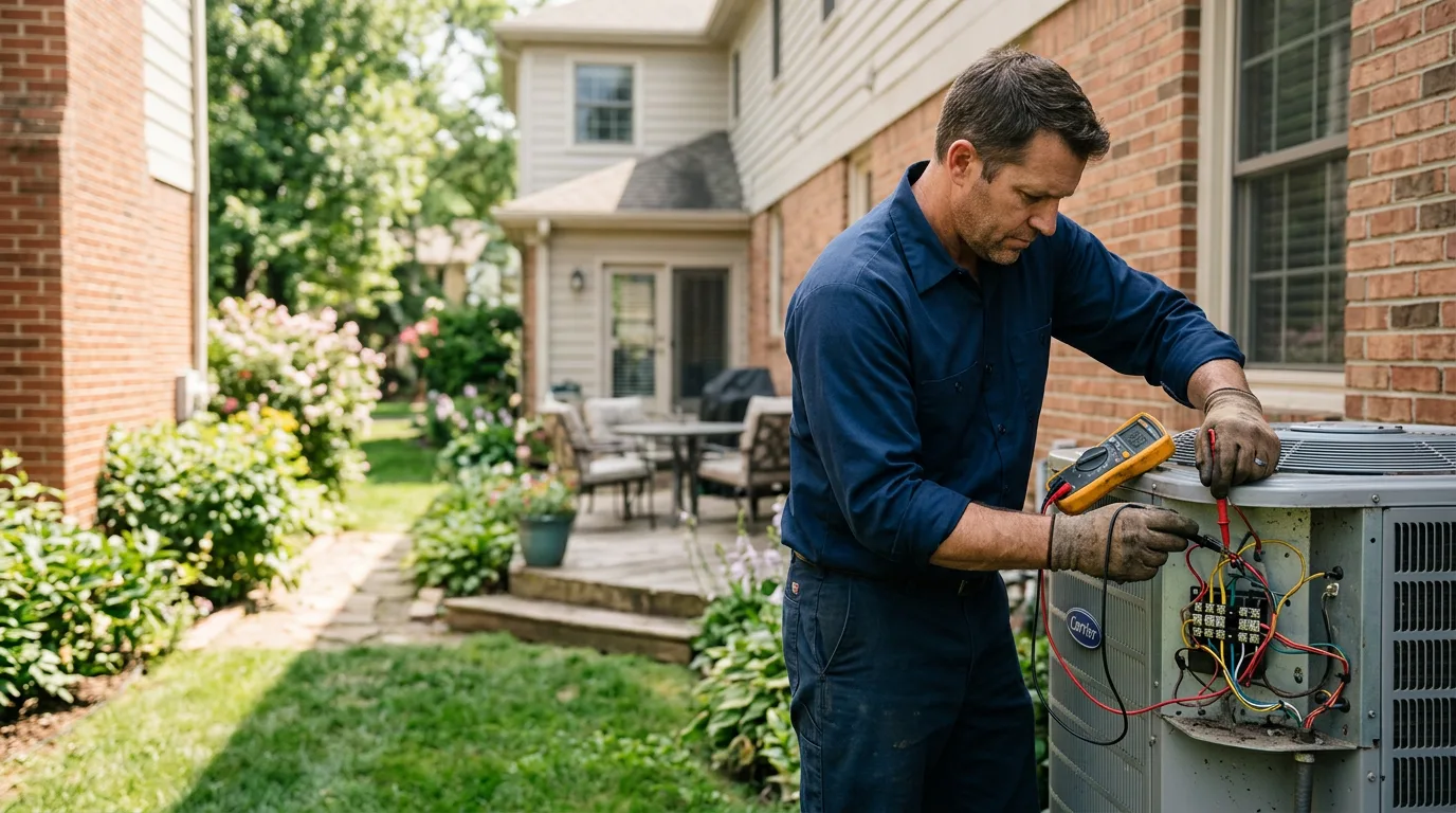 HVAC technician working near Lancaster, CA